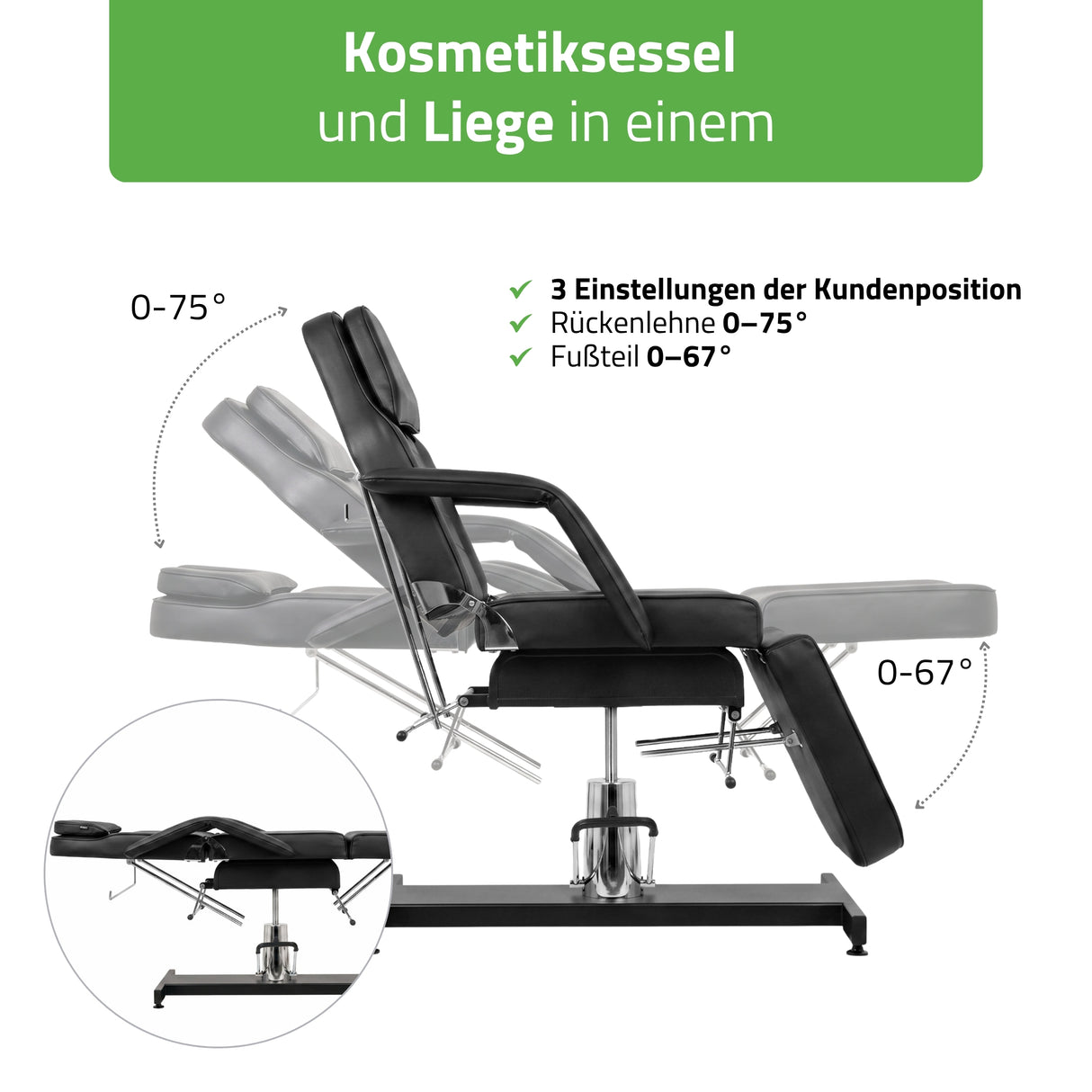 Habys Kosmetikliege Alora Hydraulisch | Massageliege