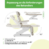Kosmetikliege Elektrisch Tavia | Kosmetiksessel mit elektrischer Verstellung | Handfernbedienung