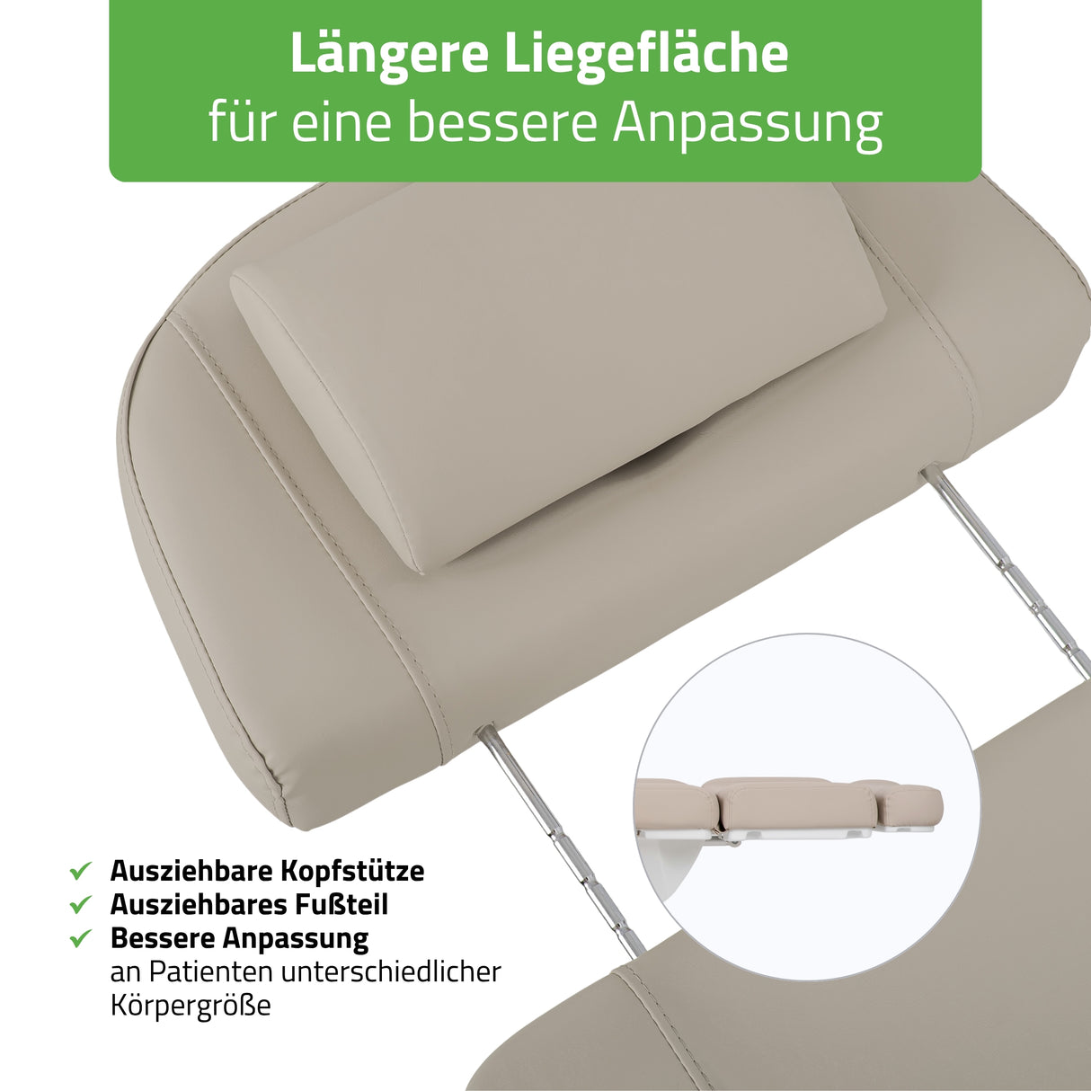 Kosmetikliege Elektrisch Tavia | Kosmetiksessel mit elektrischer Verstellung | Handfernbedienung