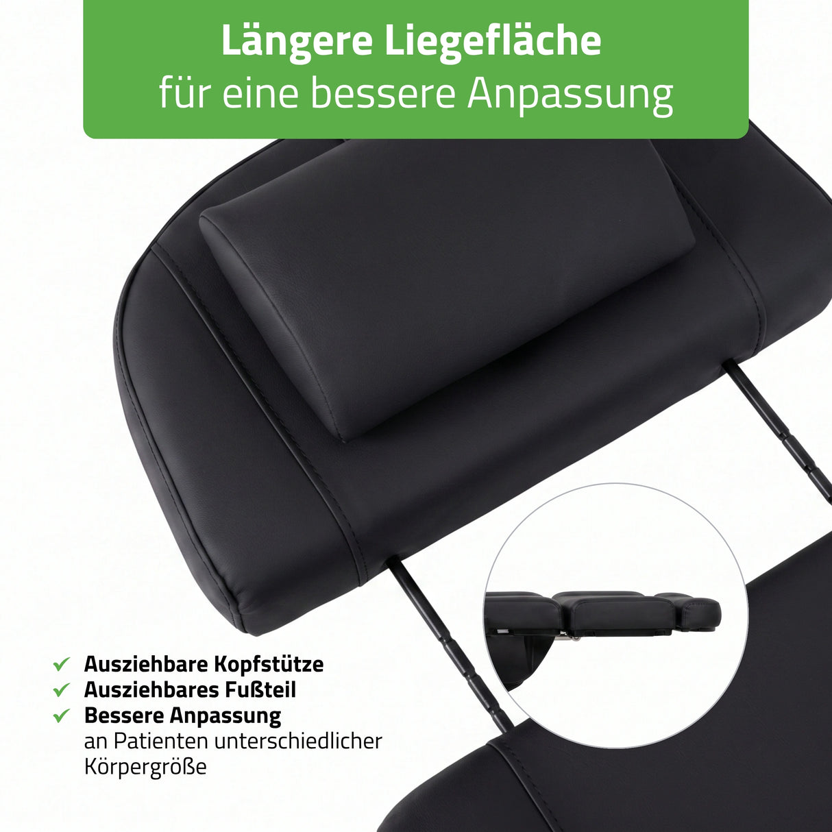 Kosmetikliege Elektrisch Tavia | Kosmetiksessel mit elektrischer Verstellung | Handfernbedienung