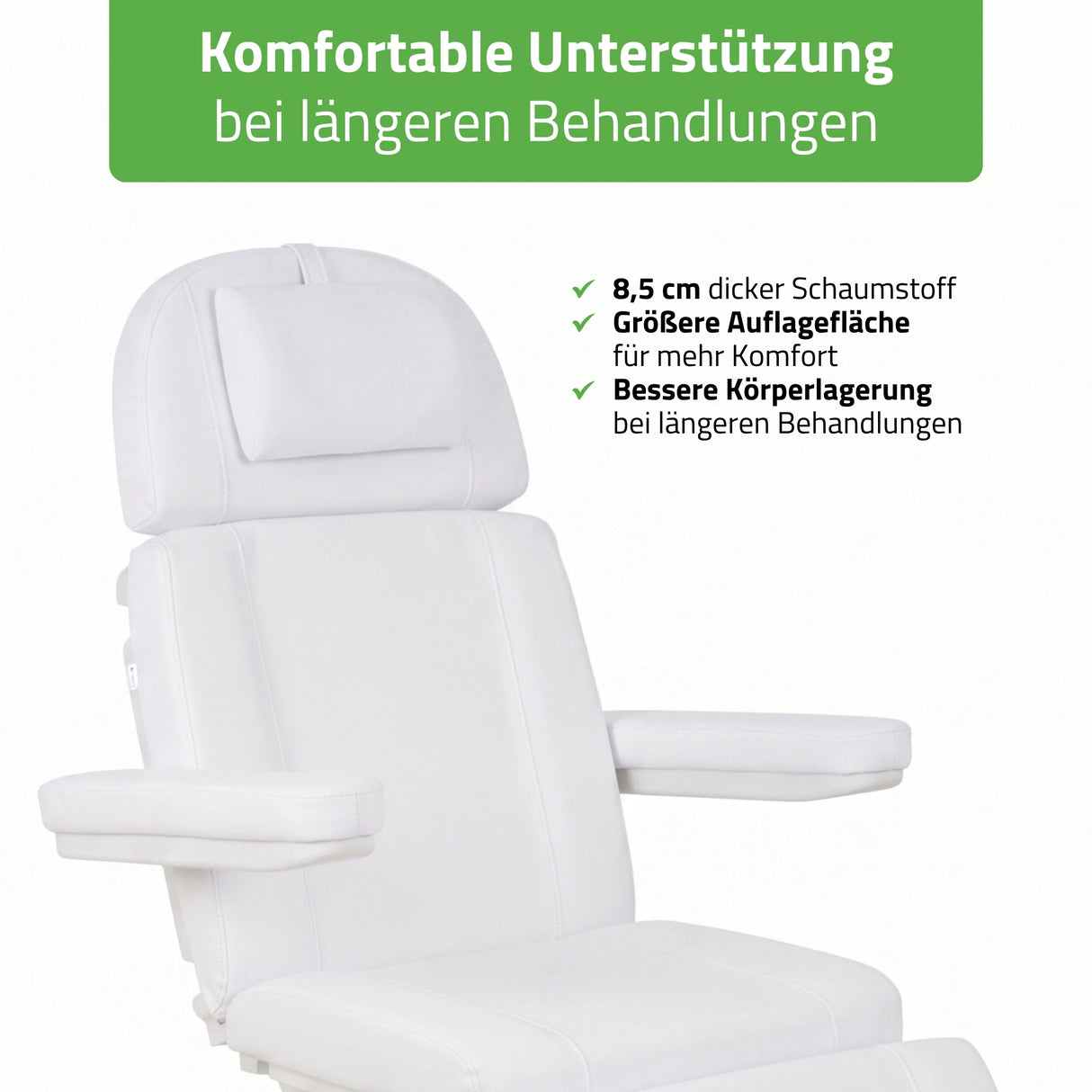 Kosmetikliege Elektrisch Tavia | Kosmetiksessel mit elektrischer Verstellung | Handfernbedienung