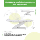 Kosmetikliege Elektrisch Tavia | Kosmetiksessel mit elektrischer Verstellung | Handfernbedienung