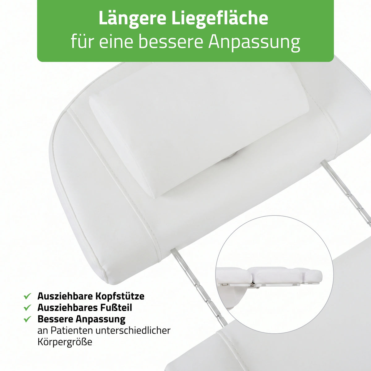 Kosmetikliege Elektrisch Tavia | Kosmetiksessel mit elektrischer Verstellung | Handfernbedienung