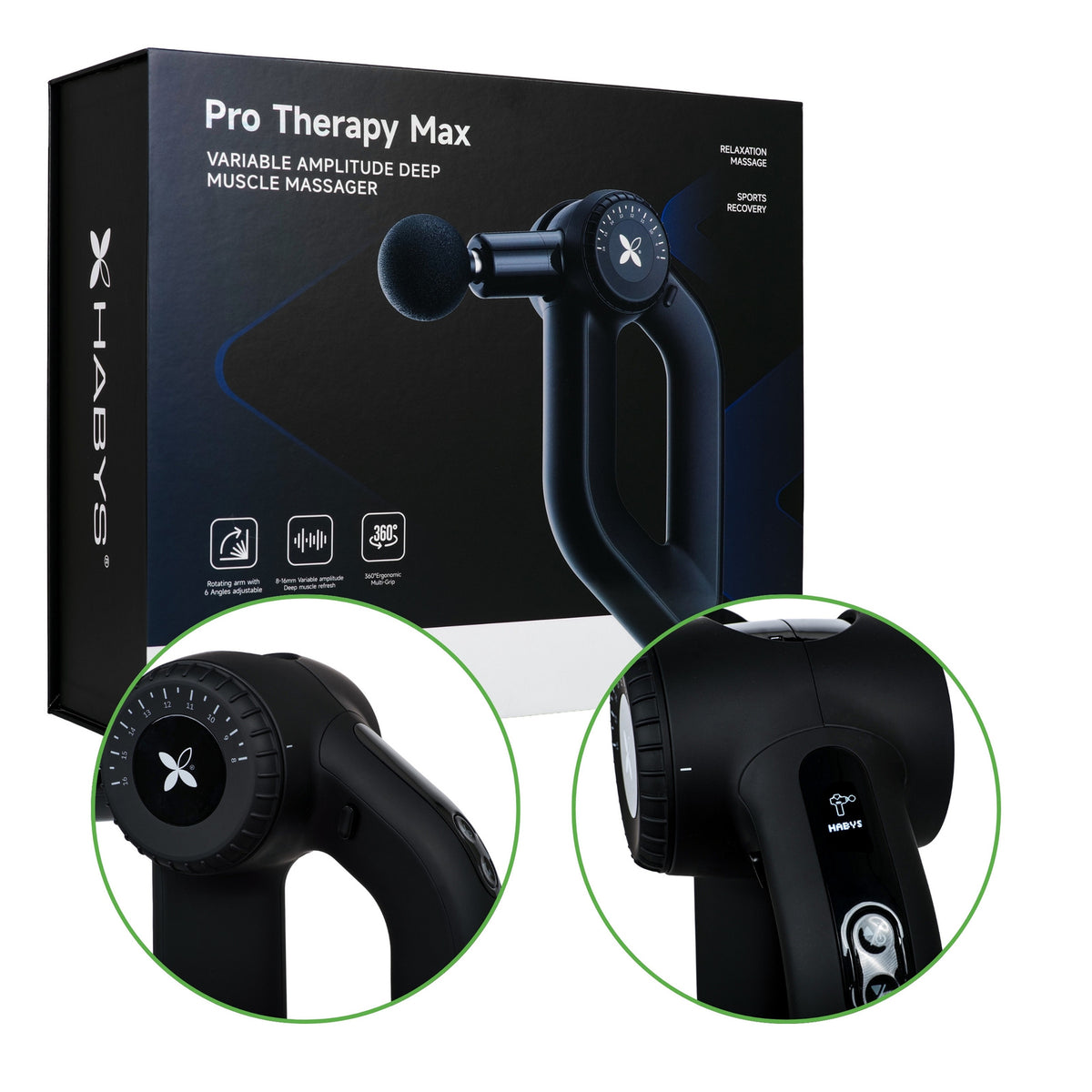 Habys Massagepistole Pro Therapy Max | Massage Gun | Vibrationsmassagegerät