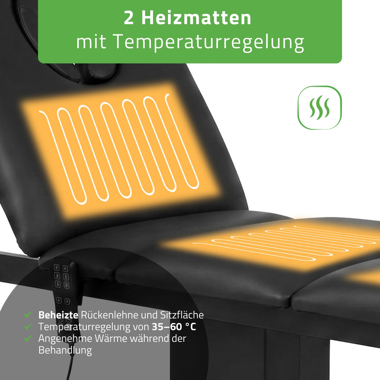 Kosmetikliege Elektrisch mit Heizung | Serenity Ergo 4 | für Massage und SPA Anwendungen