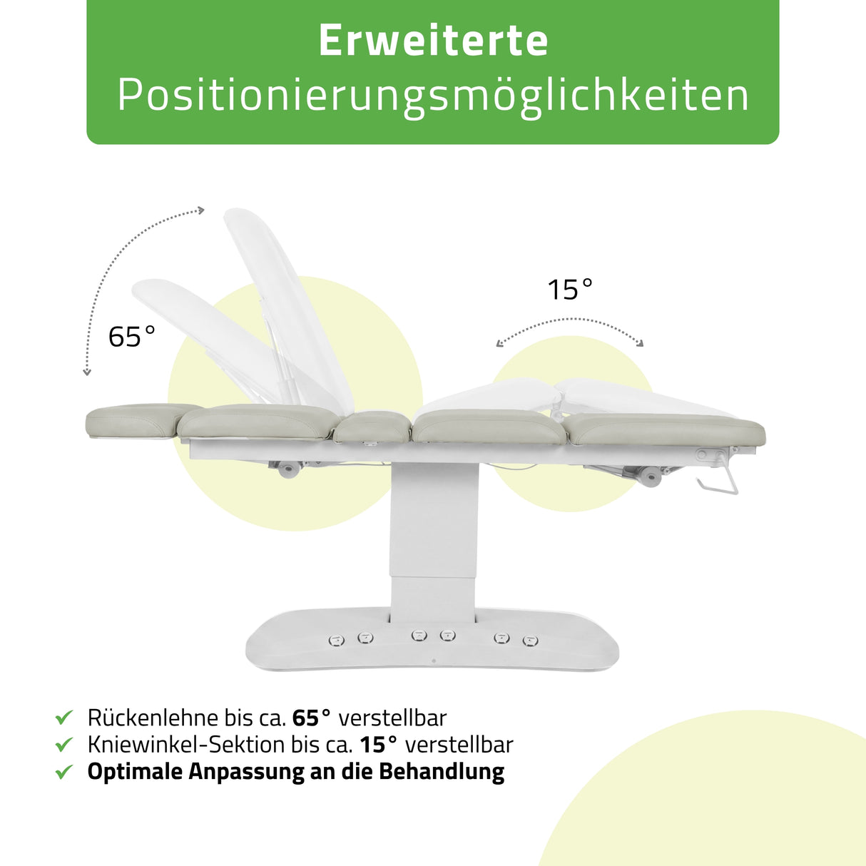 Kosmetikliege Elektrisch mit Heizung | Serenity Ergo 4 | für Massage und SPA Anwendungen