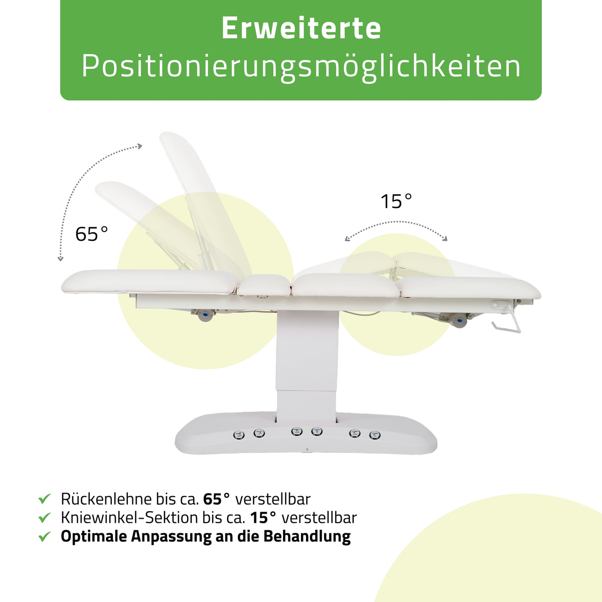 Kosmetikliege Elektrisch mit Heizung | Serenity Ergo 4 | für Massage und SPA Anwendungen