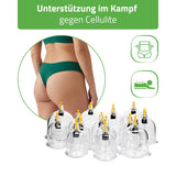 HABYS Feuerlose chinesische Vakuum-Schröpfköpfe mit Pumpe | 14 Stück