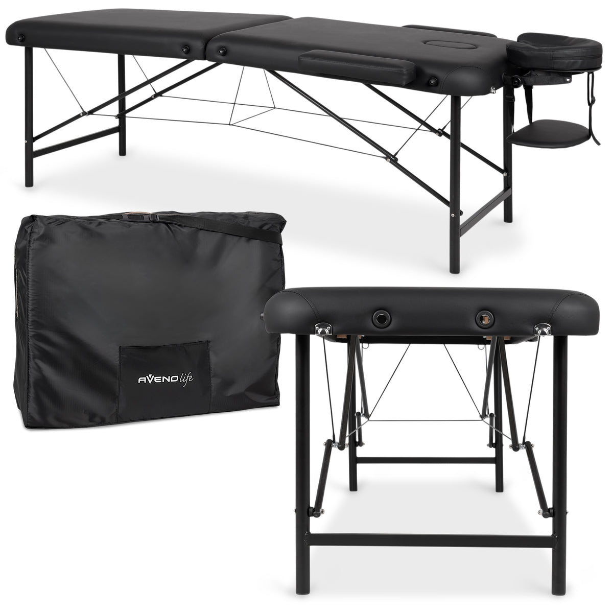 Massageliege klappbar RICO | Schwarz