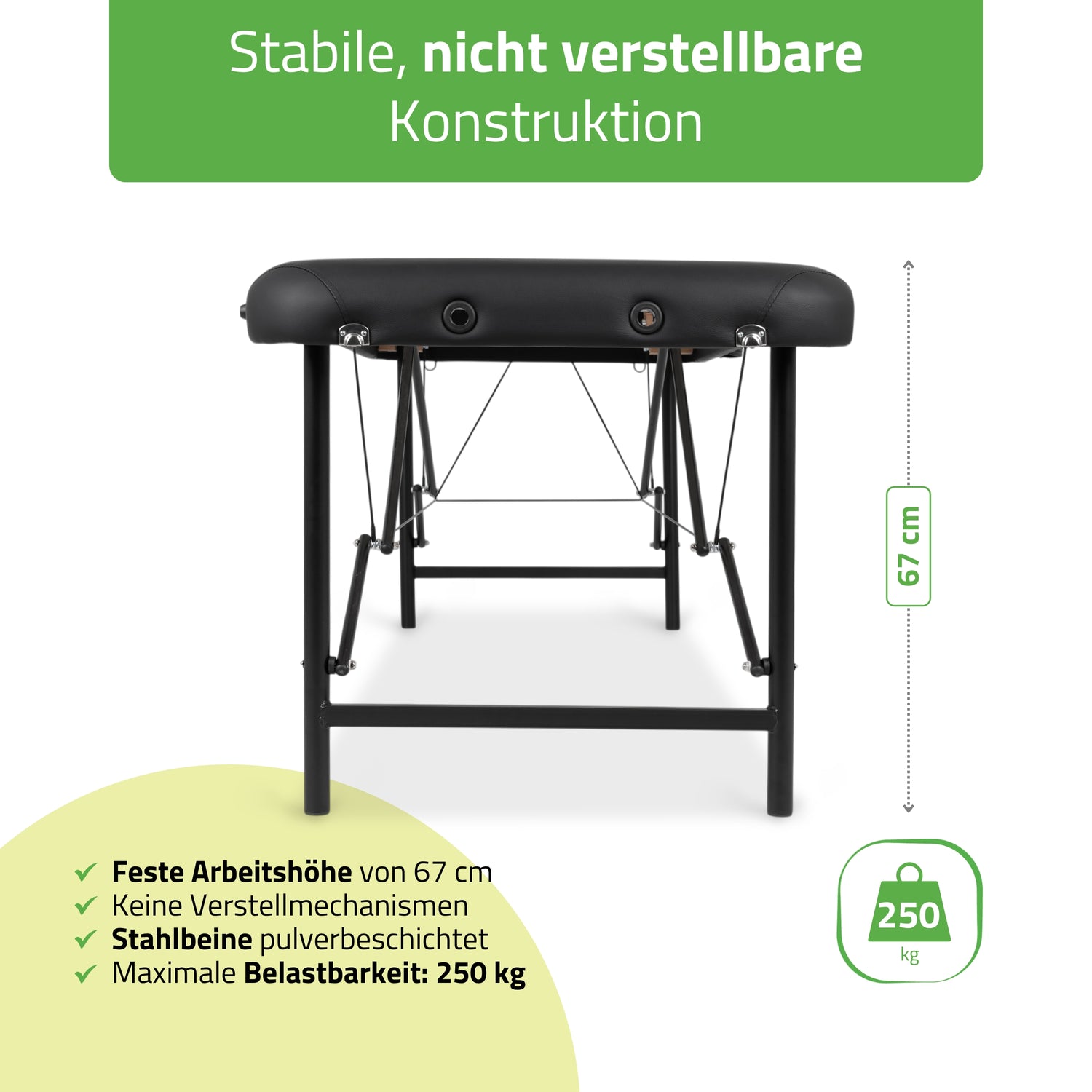 Massageliege klappbar RICO | Schwarz