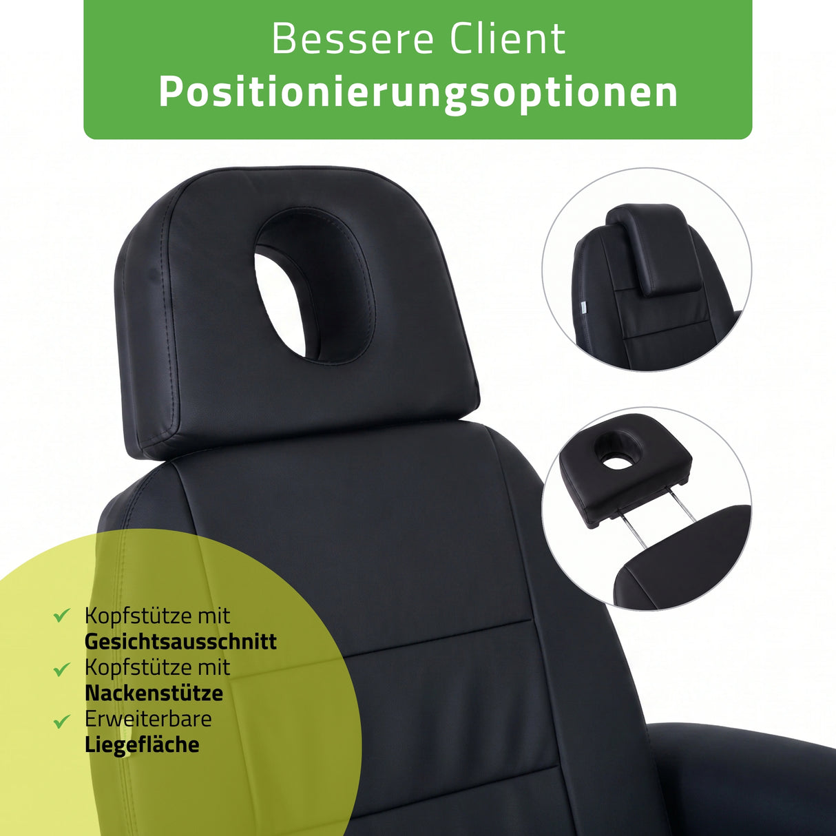 Kosmetikliege Elektrisch | Velora PRO 4 | Kosmetiksessel mit elektrischer Verstellung | Handfernbedienung | 4 - Motoren
