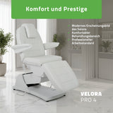 Kosmetikliege Elektrisch | Velora PRO 4 | Kosmetiksessel mit elektrischer Verstellung | Handfernbedienung | 4 - Motoren