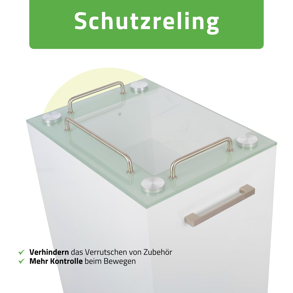 Habys Kosmetiktisch Milo | mit 3 Schubladen | Weiß
