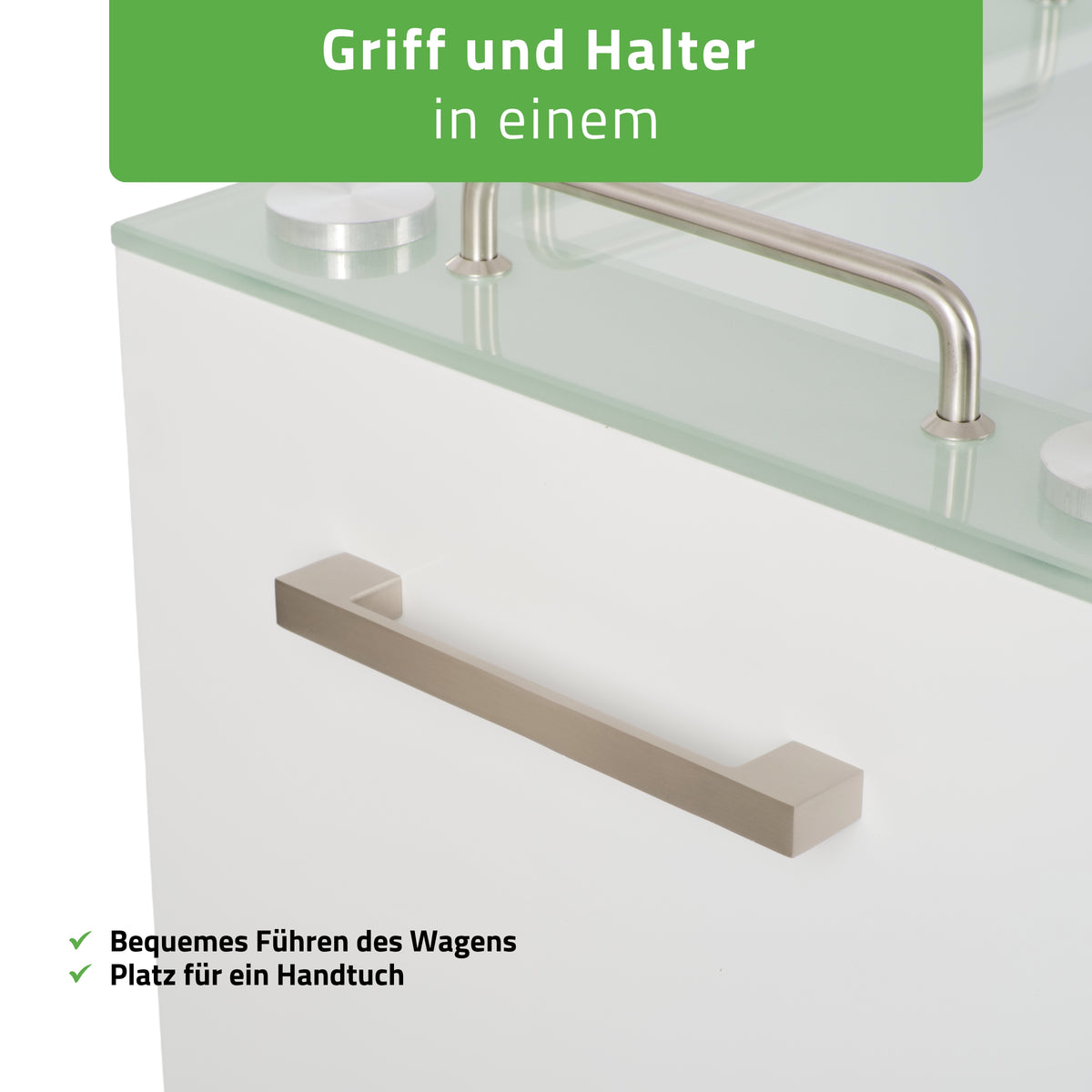 Habys Kosmetiktisch Milo | mit 3 Schubladen | Weiß