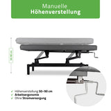 Stationäre Massageliege Vigo 1  | mit Kurbelverstellung