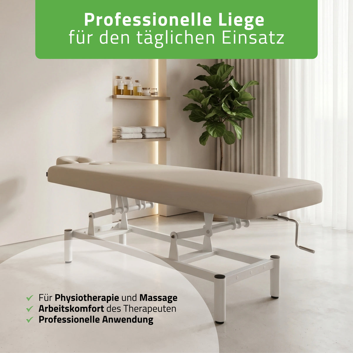 Stationäre Massageliege Vigo 1  | mit Kurbelverstellung