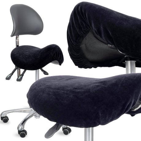 Velours Bezug für Rollhocker mit Gummizug | Durchmesser 34-40 cm