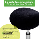 Velours Bezug für Rollhocker mit Gummizug | Durchmesser 34-40 cm