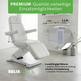 Kosmetikliege Elektrisch | Selia PRO 4 | Kosmetiksessel mit elektrischer Verstellung | Handfernbedienung