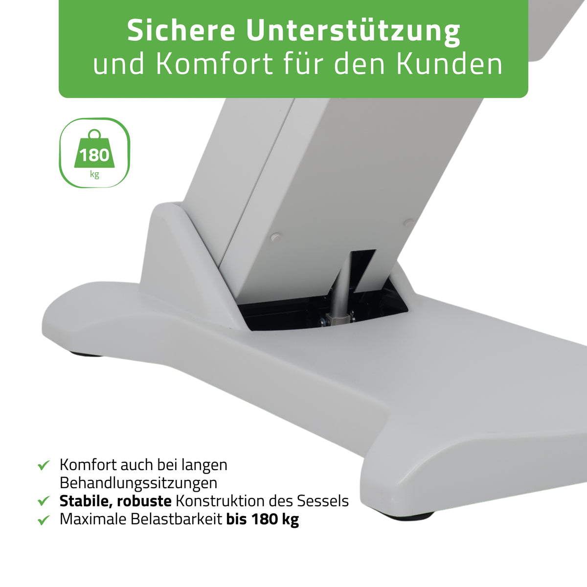 Kosmetikliege Elektrisch | Selia PRO 4 | Kosmetiksessel mit elektrischer Verstellung | Handfernbedienung