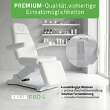 Kosmetikliege Elektrisch | Selia PRO 4 | Kosmetiksessel mit elektrischer Verstellung | Handfernbedienung