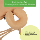 Set | Einteiliges Frottee Spannlaken für klappbare Massageliegen 60-65/180-185 | + Frottee-Bezug für die Kopfstütze