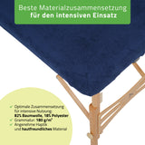 Frottee Bezug für klappbare Massageliegen | 1-teilig | 60-65/180-185 cm