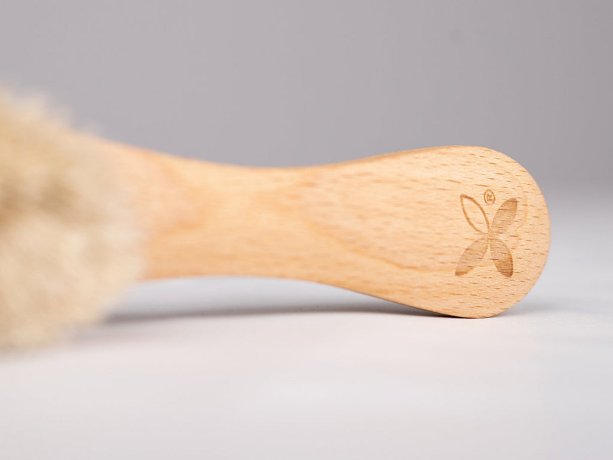 Massageborstel voor Dry Brushing | Paardenharen voor het Gezicht | Zachte Droge Borstel