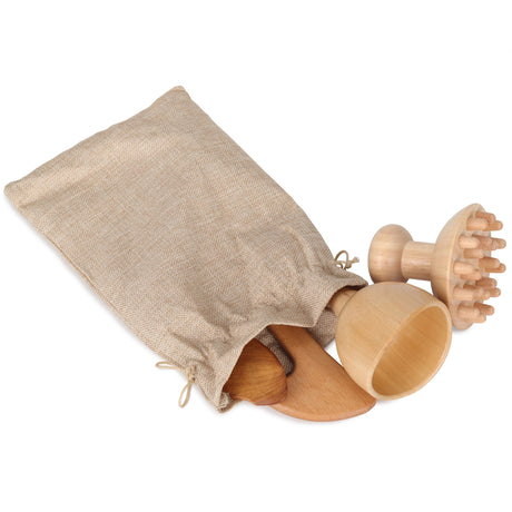 Holz-Massagewerkzeug-Set |  4-teilig