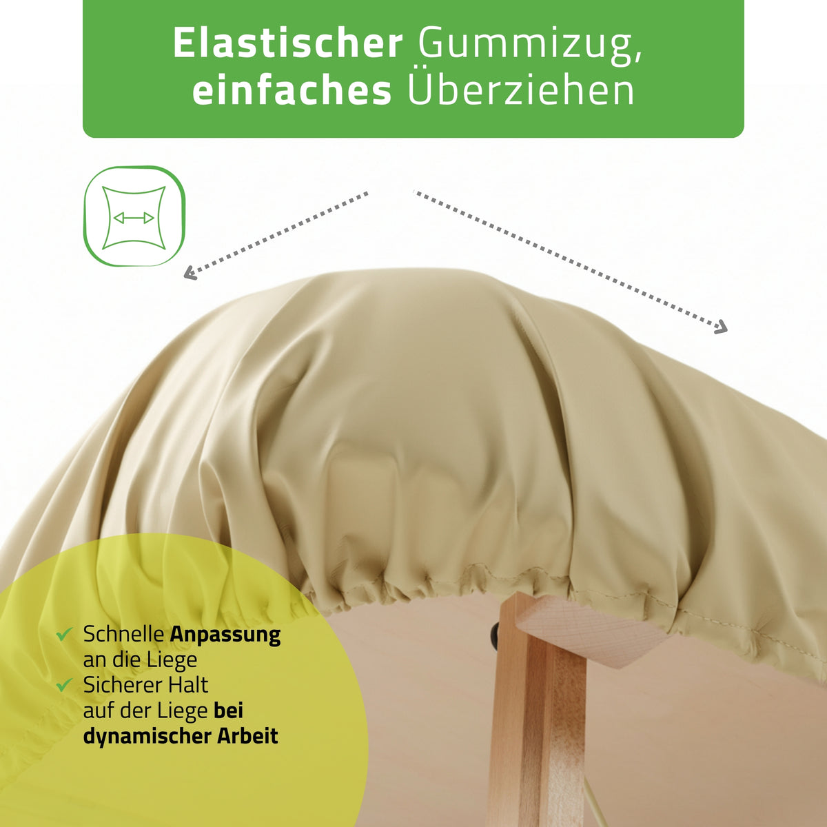 Ölresistenter Bezug für Massageliege Integral | mit Gummizug & 3 Spannern | C460