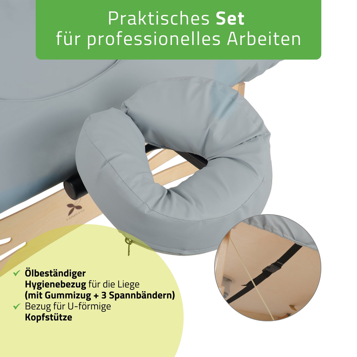 Ölresistenter Bezug für Massageliege Integral | mit Gummizug & 3 Spannern | C460