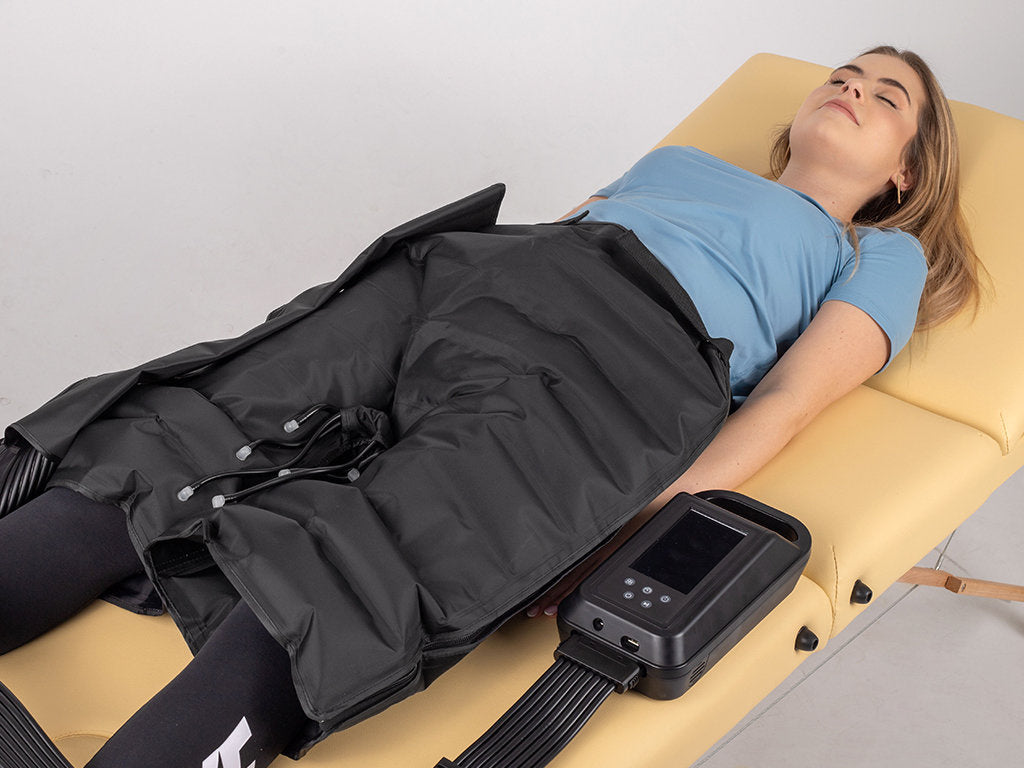 Habys Manchet voor Lymfedrainage | in de Vorm van een Korte Broek | Universele Maat Luchtslangen | 8-kamersysteem
