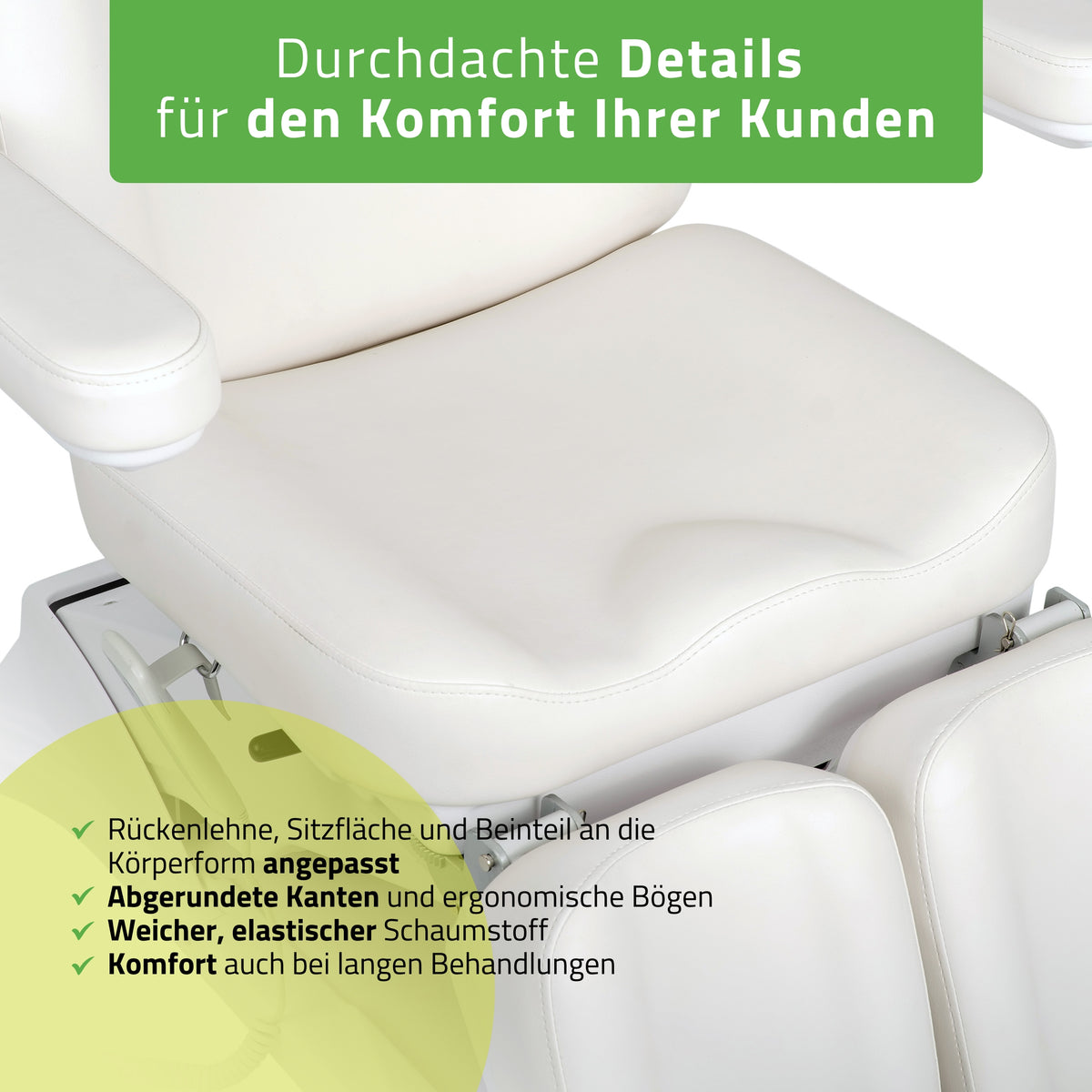 Kosmetikliege Elektrisch | Elara PRO 6P | Kosmetiksessel mit elektrischer Verstellung | Handfernbedienung | 2 - Motoren
