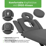Therapieliege Elektrisch Evero Cross X4 Ergo | 4-Segmente | Steuerrahmen | Grau-Schwarz