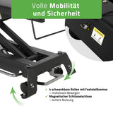 Therapieliege Elektrisch Evero Cross X4 Ergo | 4-Segmente | Steuerrahmen | Grau-Schwarz