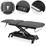 Therapieliege Elektrisch Evero Cross X5 Ergo | 5-Segmente | Steuerrahmen | Grau-Schwarz