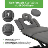 Therapieliege Elektrisch Evero Cross X5 Ergo | 5-Segmente | Steuerrahmen | Grau-Schwarz