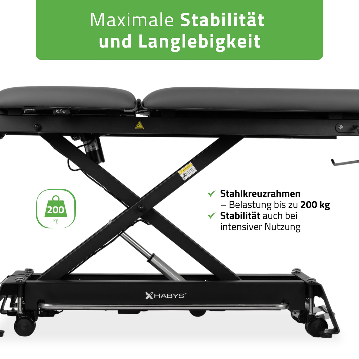 Therapieliege Elektrisch Evero Cross X5 Ergo | 5-Segmente | Steuerrahmen | Grau-Schwarz