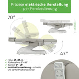 Kosmetikliege Elektrisch | Leo PRO 4 | Kosmetiksessel mit elektrischer Verstellung | Handfernbedienung