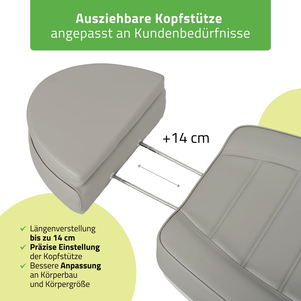 Kosmetikliege Elektrisch | Leo PRO 4 | Kosmetiksessel mit elektrischer Verstellung | Handfernbedienung