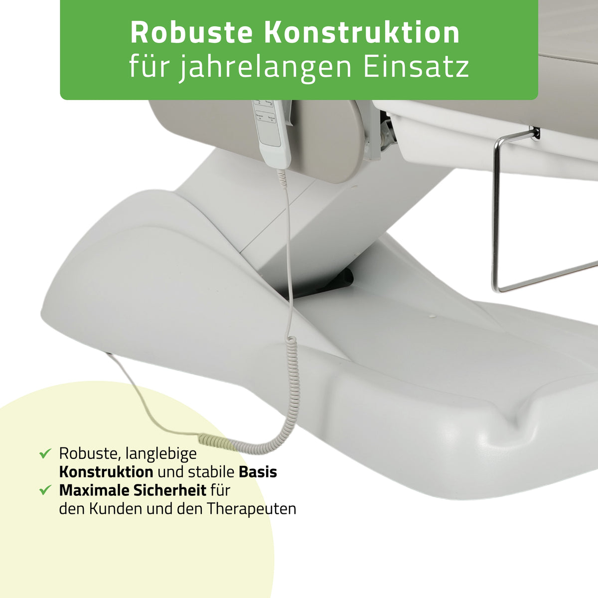 Kosmetikliege Elektrisch | Leo PRO 4 | Kosmetiksessel mit elektrischer Verstellung | Handfernbedienung