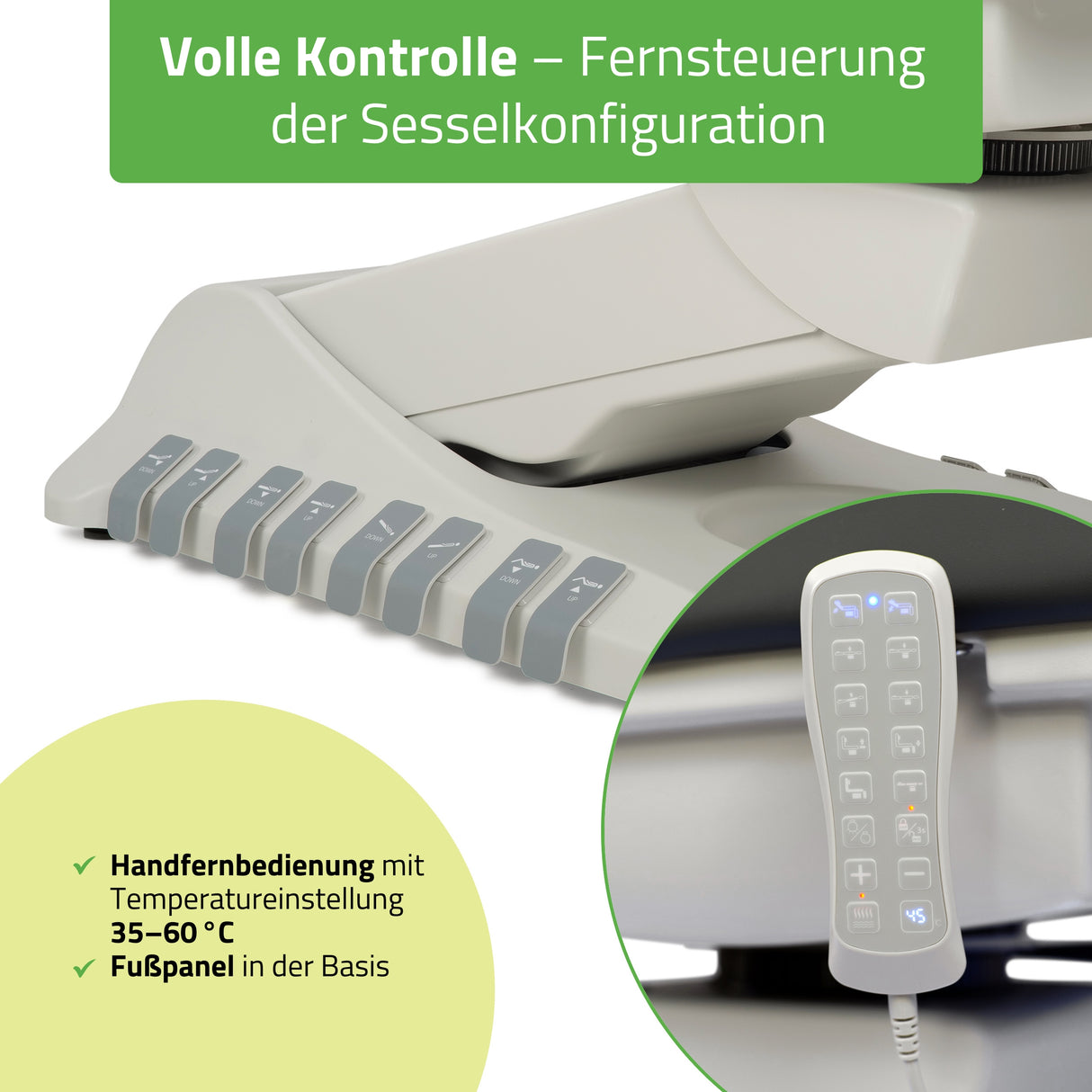 Kosmetikliege Elektrisch | Luxoria PRO 5 | Kosmetiksessel mit elektrischer Verstellung | Grau