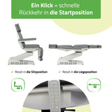 Kosmetikliege Elektrisch | Luxoria PRO 5 | Kosmetiksessel mit elektrischer Verstellung | Grau
