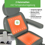 Kosmetikliege Elektrisch | Luxoria PRO 5 | Kosmetiksessel mit elektrischer Verstellung | Grau