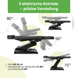 Kosmetikliege Elektrisch | Luxoria PRO 5 | Kosmetiksessel mit elektrischer Verstellung | Schwarz