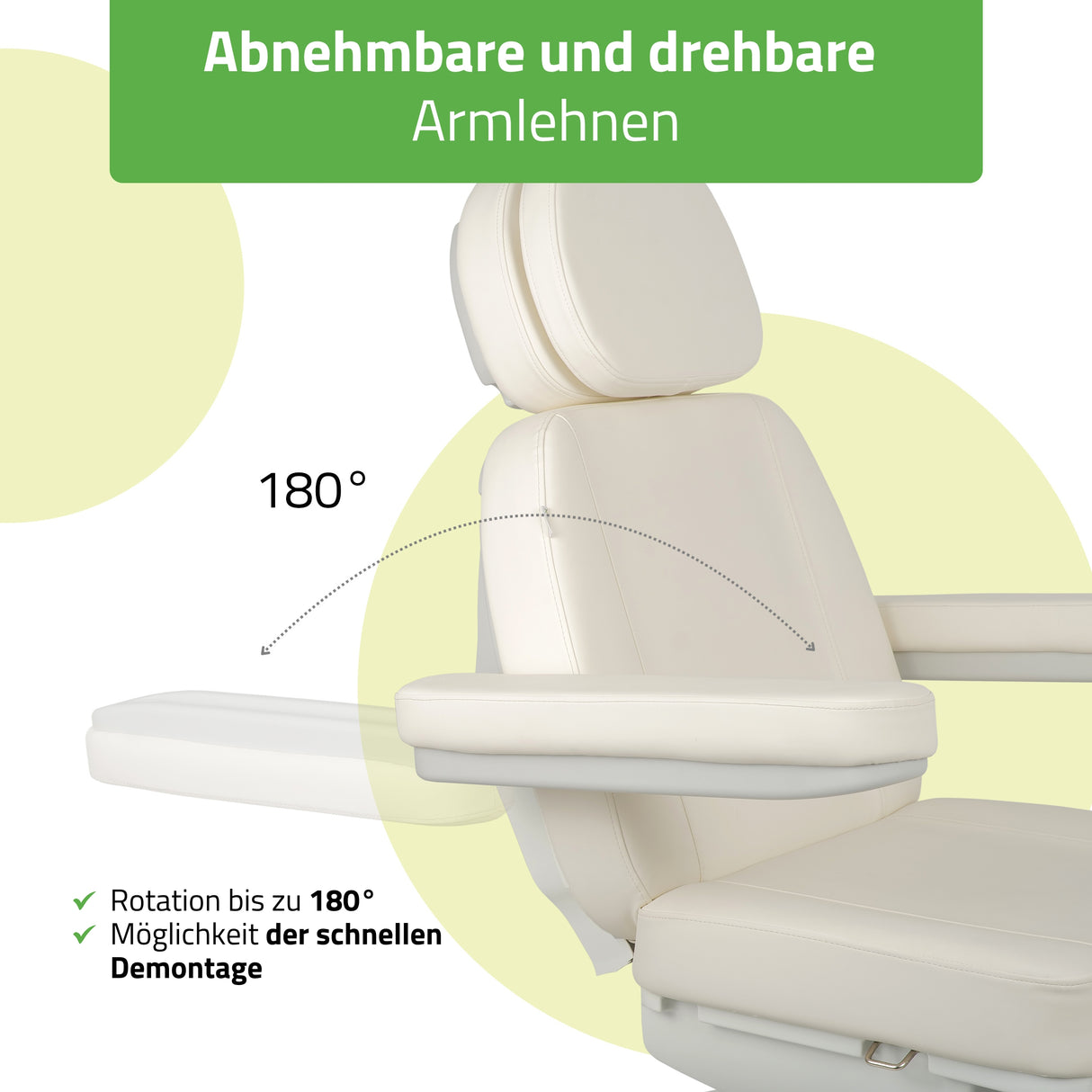 Kosmetikliege Elektrisch | Luxoria PRO 5 | Kosmetiksessel mit elektrischer Verstellung | Weiß