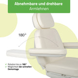 Kosmetikliege Elektrisch | Luxoria PRO 5 | Kosmetiksessel mit elektrischer Verstellung | Weiß