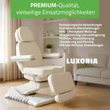 Kosmetikliege Elektrisch | Luxoria PRO 5 | Kosmetiksessel mit elektrischer Verstellung | Weiß