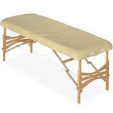 Ölresistenter PU-Bezug | mit Gummizug und drei Spanngummis | für Massageliegen | Beige
