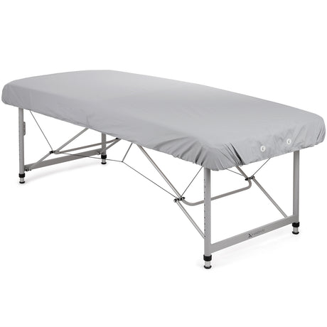 Ölresistenter PU-Bezug | mit Gummizug und drei Spanngummis | für Massageliegen | Grau